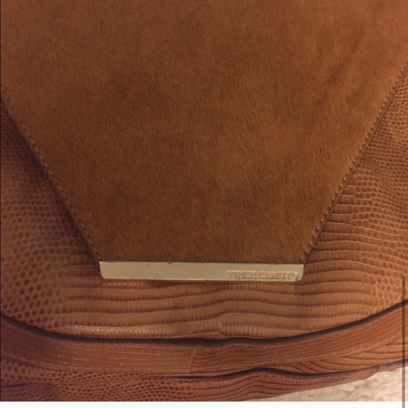 VINCE CAMUTO Calf-hair Flap Handbag - Picture 2 of 6